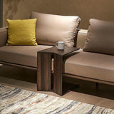 Sleek Modern Minimalist Ash Wood Side Table — Triangle-Rectangle Design for Living Room