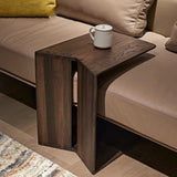 Sleek Modern Minimalist Ash Wood Side Table — Triangle-Rectangle Design for Living Room