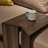 Sleek Modern Minimalist Ash Wood Side Table — Triangle-Rectangle Design for Living Room