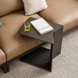 Sleek Modern Minimalist Ash Wood Side Table — Triangle-Rectangle Design for Living Room
