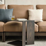 Sleek Modern Minimalist Ash Wood Side Table — Triangle-Rectangle Design for Living Room