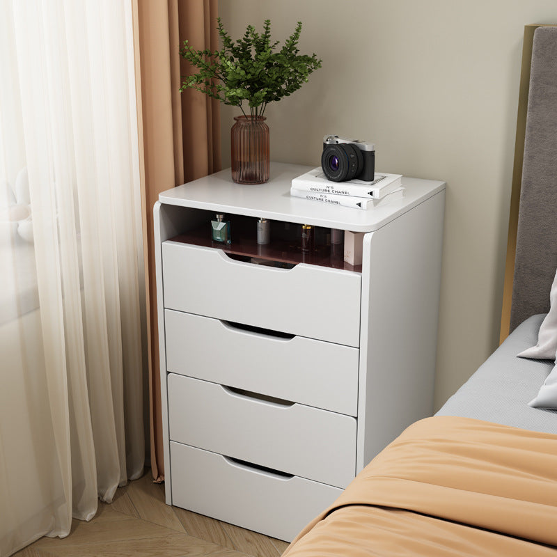 Modern Minimalist Rectangular Glass Vanity Table with 3 Drawers – Bedroom Makeup Station