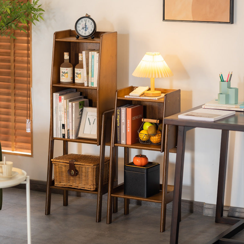 Traditional Japanese Square Bamboo Bookshelves – 3, 4, or 5-Tier Living Room Storage