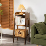 Traditional Japanese Square Bamboo Bookshelves – 3, 4, or 5-Tier Living Room Storage
