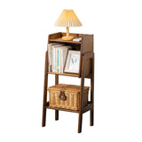 Traditional Japanese Square Bamboo Bookshelves – 3, 4, or 5-Tier Living Room Storage