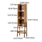 Traditional Japanese Square Bamboo Bookshelves – 3, 4, or 5-Tier Living Room Storage