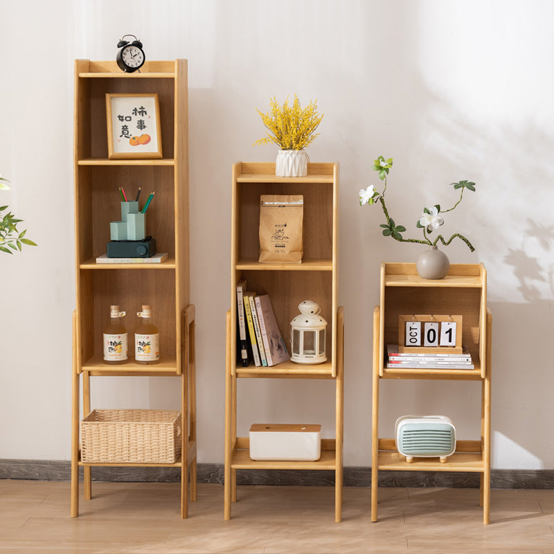 Traditional Japanese Square Bamboo Bookshelves – 3, 4, or 5-Tier Living Room Storage