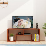 Sleek Modern Minimalist Rectangular TV Stand – 2-Tier Board Console for Living Room