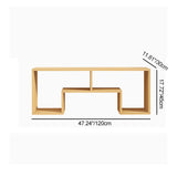 Sleek Modern Minimalist Rectangular TV Stand – 2-Tier Board Console for Living Room