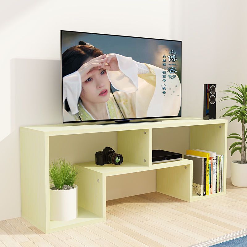 Sleek Modern Minimalist Rectangular TV Stand – 2-Tier Board Console for Living Room