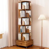 Modern Minimalist Square-Base Artificial-Board Bookshelves – 4/5-Tier, Ideal for Study