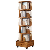 Modern Minimalist Square-Base Artificial-Board Bookshelves – 4/5-Tier, Ideal for Study