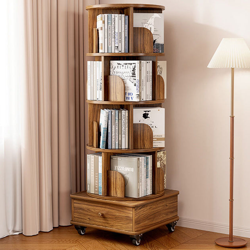 Modern Minimalist Square-Base Artificial-Board Bookshelves – 4/5-Tier, Ideal for Study