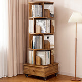 Modern Minimalist Square-Base Artificial-Board Bookshelves – 4/5-Tier, Ideal for Study