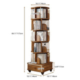 Modern Minimalist Square-Base Artificial-Board Bookshelves – 4/5-Tier, Ideal for Study