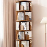 Modern Minimalist Square-Base Artificial-Board Bookshelves – 4/5-Tier, Ideal for Study