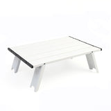 Modern Minimalist Rectangular Aluminum Alloy Folding Outdoor Coffee Table, 1-Tier, Perfect for Garden & Camping