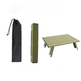 Modern Minimalist Rectangular Aluminum Alloy Folding Outdoor Coffee Table, 1-Tier, Perfect for Garden & Camping