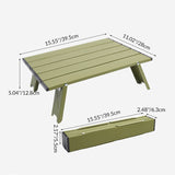 Modern Minimalist Rectangular Aluminum Alloy Folding Outdoor Coffee Table, 1-Tier, Perfect for Garden & Camping