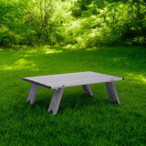 Modern Minimalist Rectangular Aluminum Alloy Folding Outdoor Coffee Table, 1-Tier, Perfect for Garden & Camping