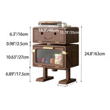 Modern Art Deco Kids' Robot Nightstand - Rotatable, 2-Drawer with Rubberwood & Acrylic Plastic, Bedroom Furniture