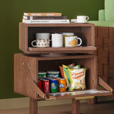 Modern Art Deco Kids' Robot Nightstand - Rotatable, 2-Drawer with Rubberwood & Acrylic Plastic, Bedroom Furniture