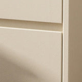 Luxurious Contemporary Rectangle Nightstand with Microfiber Leather, Solid Wood, Metal & Plastic – 2-Drawer Bedroom Accent