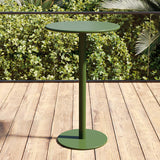 Modern Minimalist Round Iron Outdoor Bar Table, 1-Tier, for Garden