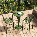 Modern Minimalist Round Iron Outdoor Bar Table, 1-Tier, for Garden
