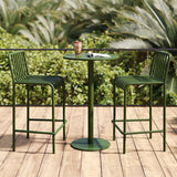 Modern Minimalist Round Iron Outdoor Bar Table, 1-Tier, for Garden