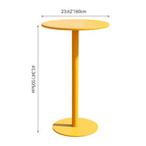 Modern Minimalist Round Iron Outdoor Bar Table, 1-Tier, for Garden