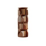 Modern Minimalist Rotating Floor-Standing Bookshelf with Cylindrical Metal & MDF – 3/4/5/6/7-Tier, Perfect for Study