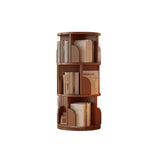 Modern Minimalist Rotating Floor-Standing Bookshelf with Cylindrical Metal & MDF – 3/4/5/6/7-Tier, Perfect for Study