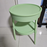 Modern Minimalist Round Coffee Table with Hidden Storage – 2-Tier Plastic Design for Living Room