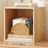 Modern Minimalist Square Storage Cabinet – Solid Wood, MDF & Acrylic Construction – Half-Cabinet for Study