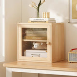 Modern Minimalist Square Storage Cabinet – Solid Wood, MDF & Acrylic Construction – Half-Cabinet for Study