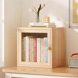 Modern Minimalist Square Storage Cabinet – Solid Wood, MDF & Acrylic Construction – Half-Cabinet for Study