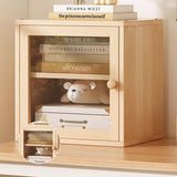 Modern Minimalist Square Storage Cabinet – Solid Wood, MDF & Acrylic Construction – Half-Cabinet for Study