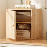 Modern Minimalist Square Storage Cabinet – Solid Wood, MDF & Acrylic Construction – Half-Cabinet for Study