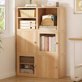 Modern Minimalist Square Storage Cabinet – Solid Wood, MDF & Acrylic Construction – Half-Cabinet for Study