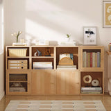 Modern Minimalist Square Storage Cabinet – Solid Wood, MDF & Acrylic Construction – Half-Cabinet for Study