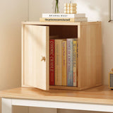 Modern Minimalist Square Storage Cabinet – Solid Wood, MDF & Acrylic Construction – Half-Cabinet for Study