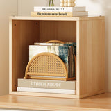 Modern Minimalist Square Storage Cabinet – Solid Wood, MDF & Acrylic Construction – Half-Cabinet for Study