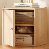 Modern Minimalist Square Storage Cabinet – Solid Wood, MDF & Acrylic Construction – Half-Cabinet for Study