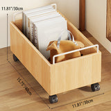 Modern Minimalist Movable Solid Wood Kids Storage Cabinet - Rectangular 1-Door Design, Ideal for Study