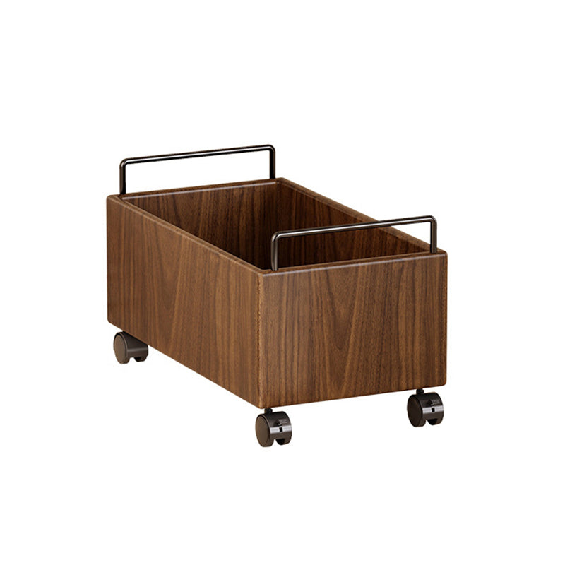 Modern Minimalist Movable Solid Wood Kids Storage Cabinet - Rectangular 1-Door Design, Ideal for Study