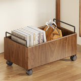 Modern Minimalist Movable Solid Wood Kids Storage Cabinet - Rectangular 1-Door Design, Ideal for Study