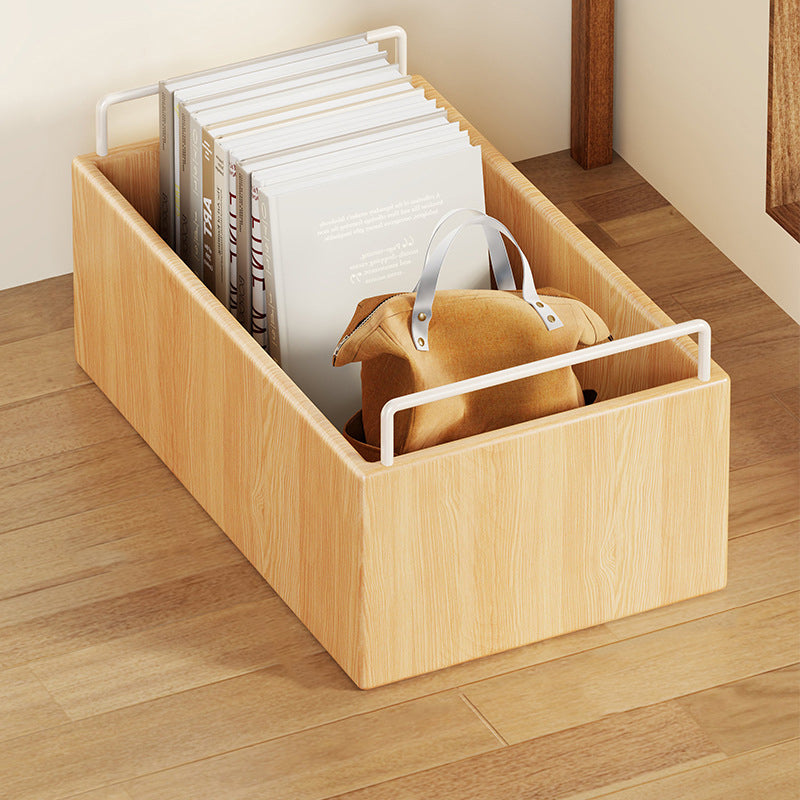 Modern Minimalist Movable Solid Wood Kids Storage Cabinet - Rectangular 1-Door Design, Ideal for Study