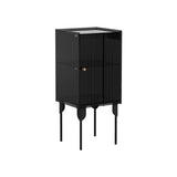 Sleek Contemporary Scandinavian Rectangular Iron & Acrylic 3-Tier Storage Cabinet for Living Room