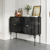 Sleek Contemporary Scandinavian Rectangular Iron & Acrylic 3-Tier Storage Cabinet for Living Room